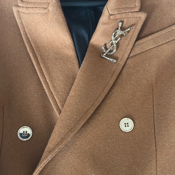 Brown double- breasted blazer - Picture 2 of 5